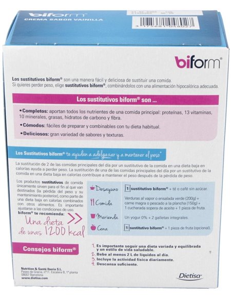 Biform Crema Vainilla 6Sbrs de Dietisa (Dielisa)