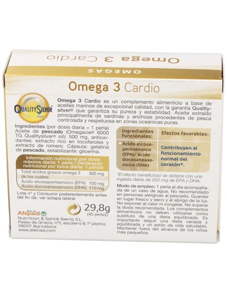 Omega 3 Cardio 45Perlas de Dietisa (Dielisa)