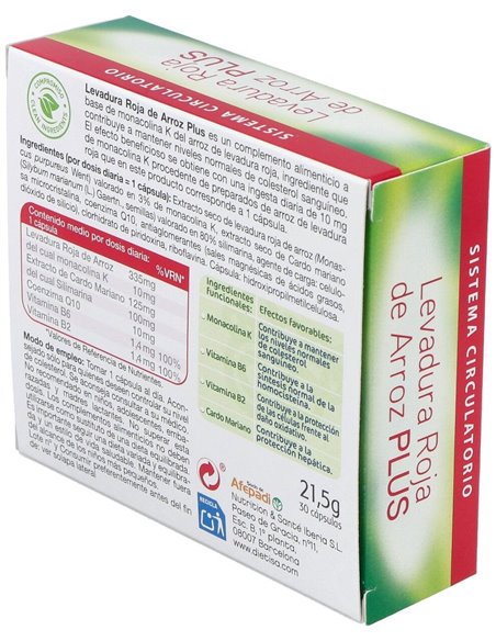 Levadura Roja De Arroz Plus  30 Cápsulas  Envase 30 Cápsulas(30 Días) de Dielisa®