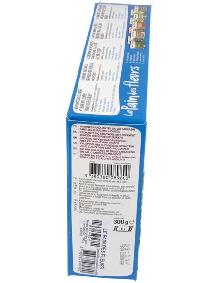 Cracker Trigo Sarraceno 300Gr. Bio Sg S/Sal Vegan de Le Pain Des Fleurs