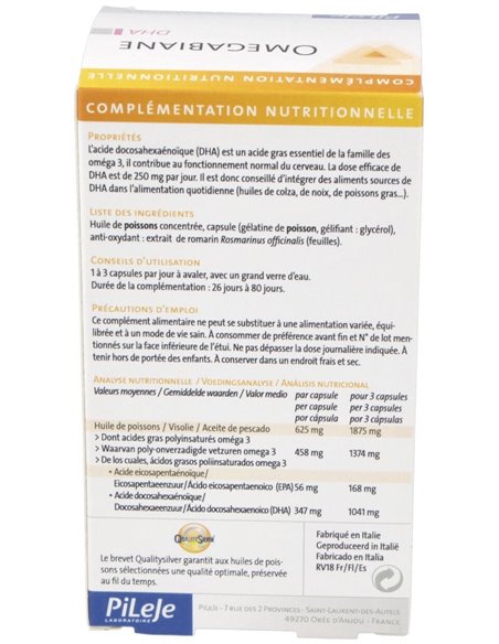 Omegabiane Dha     80 cápsulas de Pileje