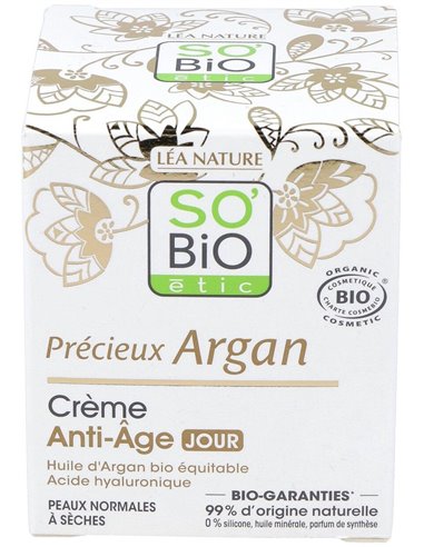 Crema De Dia Antiedad Hialuronico-Argan 50Ml. Bio de So´Bio Etic