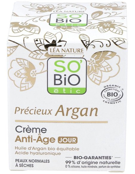 Crema De Dia Antiedad Hialuronico-Argan 50Ml. Bio de So´Bio Etic