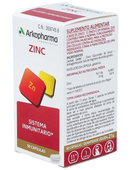 Arkovital Zinc 50Cap. de Arkopharma