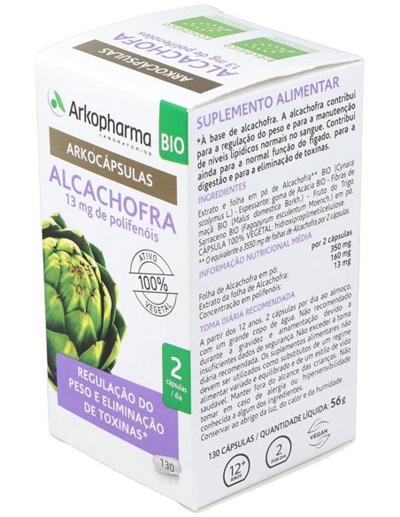 Alcahofa 130Arkocapsulas. Bio de Arkopharma