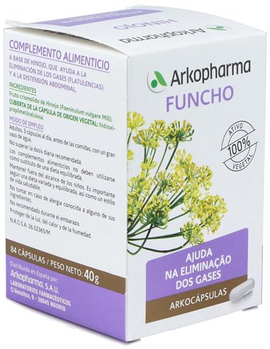 Hinojo 84Arkocapsulas. Bio de Arkopharma