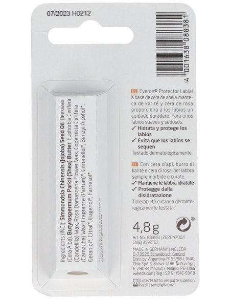 Pack 6 Everon Protector labial 24 gr de Weleda