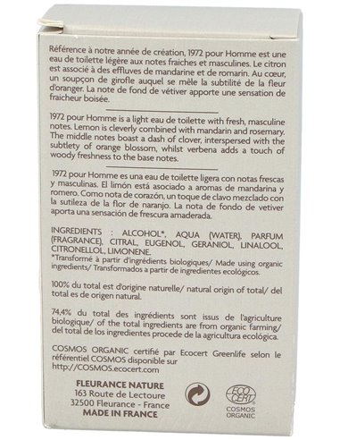 Perfume Hombre 1972 Spray 50Ml. de Fleurance Nature