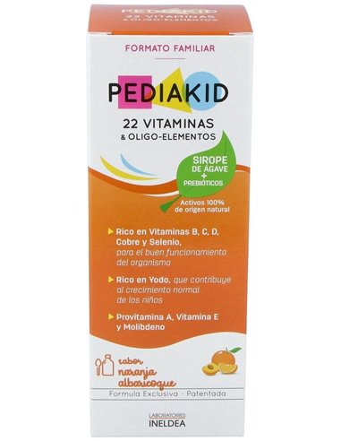Pediakid 22 Vitaminas-Oligoelementos Jarabe 250Ml. de Ineldea