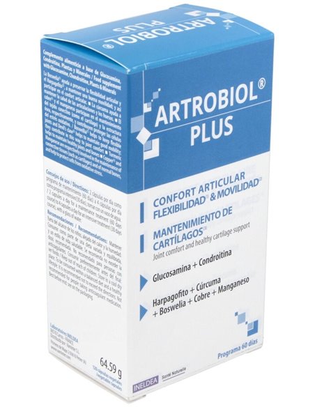 Artrobiol Plus Glucosamina+Condroitina 120Cap. de Ineldea