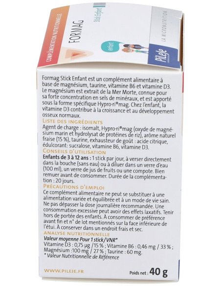 Formag Stick Niño 20 sticks de Pileje