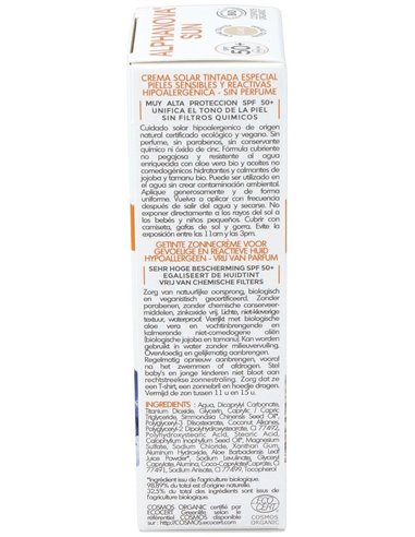 Solar Facial Spf50+ Color Light Hipoaler 50Gr. Bio de Alphanova