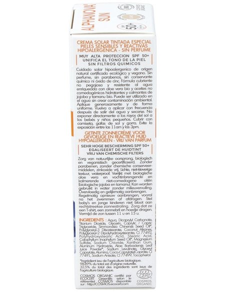 Solar Facial Spf50+ Color Light Hipoaler 50Gr. Bio de Alphanova