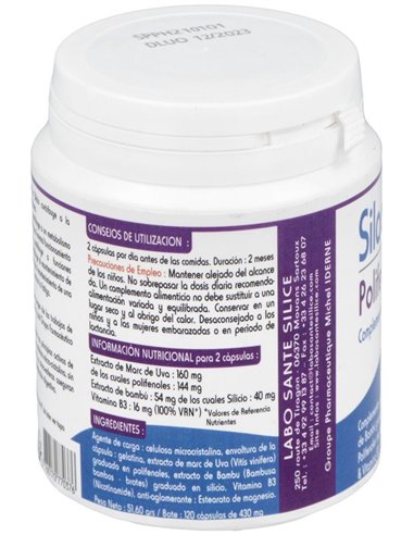 Silacaps Polifenoles Vascular 120Caps. de Labo Sante Silice
