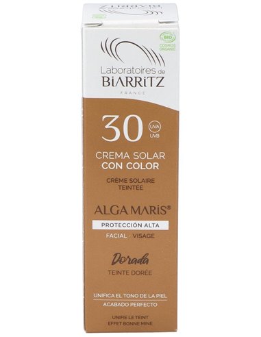 Crema Facial Color Dorado Spf30 50Ml. de Alga Maris - Lab. Biarritz