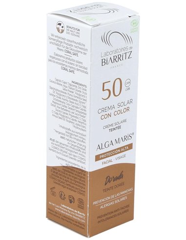 Crema Facial Color Dorado Spf50 50Ml. de Alga Maris - Lab. Biarritz