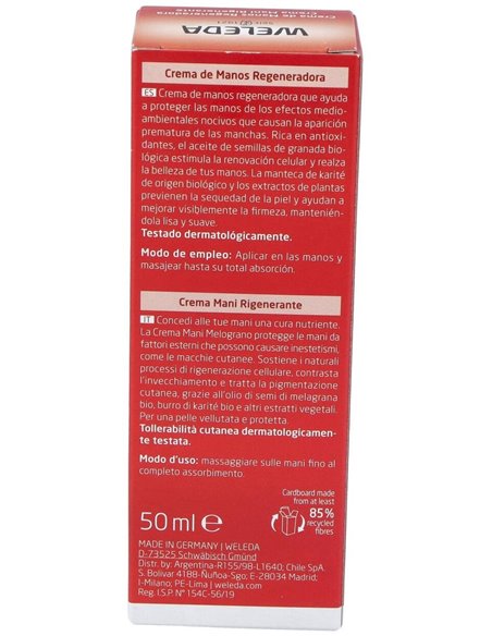 Crema De Manos De Granada Regeneradora 50Ml. de Weleda