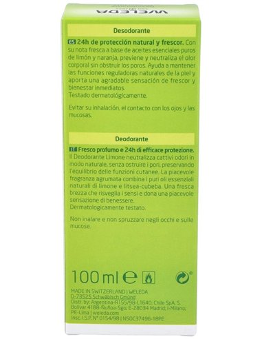 Desodorante Citrus 100 Ml de Weleda