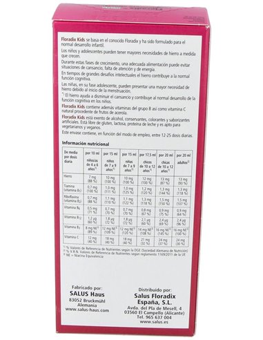 Floradix Kids 250Ml. Salus de Salus