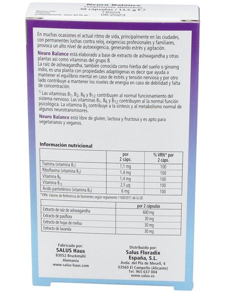 Neuro Balance 30Cap. Salus de Salus