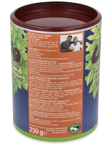 Cacao Desgrasado Polvo 250Gr. Bio S/A Vegan de Rapunzel