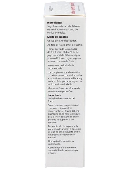 Jugo De Rabano Negro 200Ml. Schoenenberger de Salus