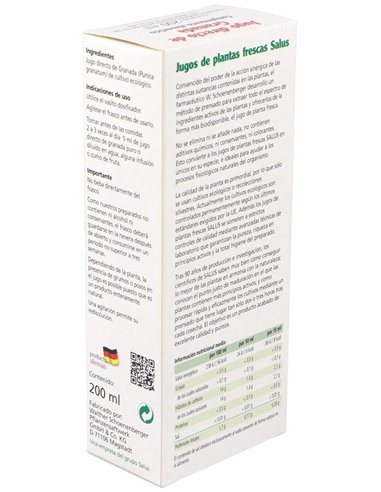 Jugo De Granada 200Ml. Schoenenberger de Salus