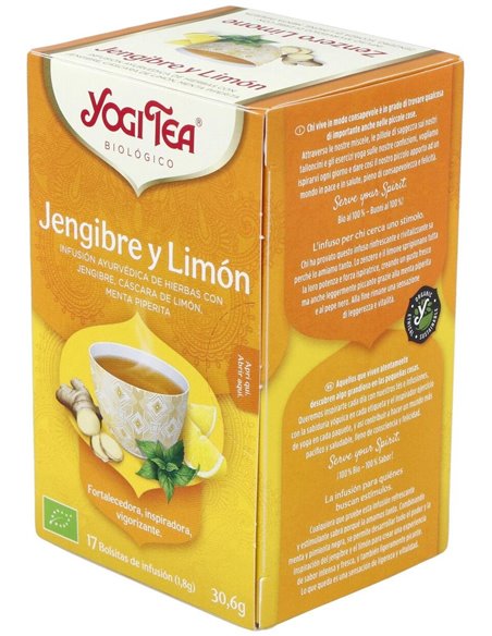 Yogi Tea Jengibre Y Limón 17 X 1,8 G de Yogi Tea
