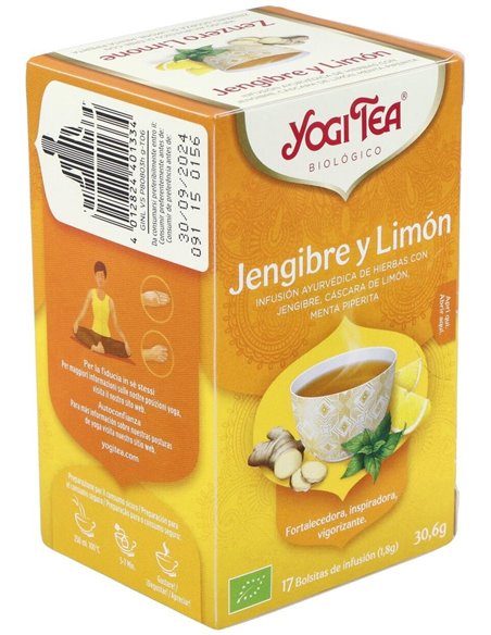 Yogi Tea Jengibre Y Limón 17 X 1,8 G