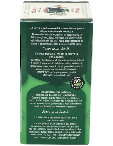 Yogi Tea Verde Energía 17 X 1,8 G de Yogi Tea