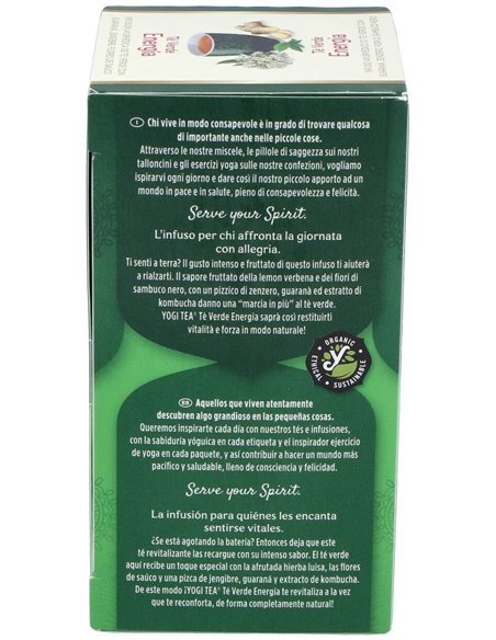 Yogi Tea Verde Energía 17 X 1,8 G de Yogi Tea