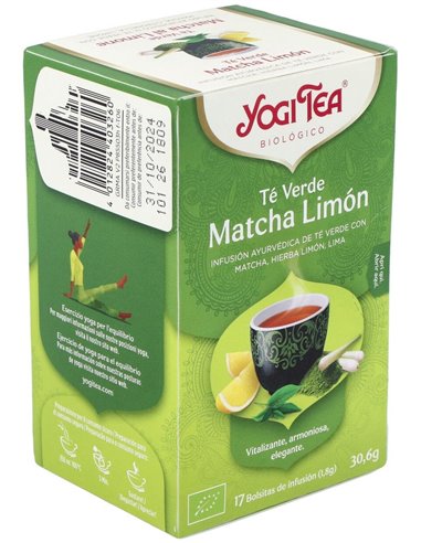 Yogi Tea Té Verde Matcha Limón 17 X 1,8 G de Yogi Tea