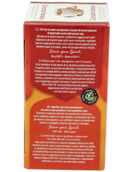 Yogi Tea Cúrcuma Naranja 17 X 2 G de Yogi Tea