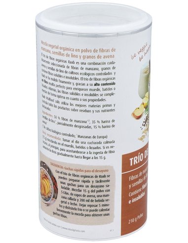 Trío de Fibras polvo Raab bote 210 g de Raab Vitalfood