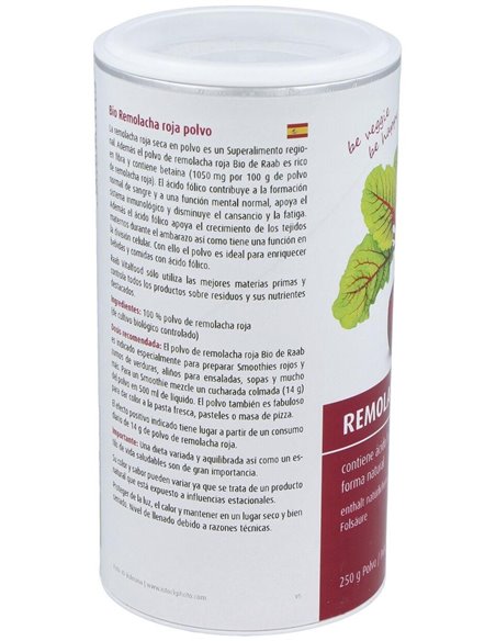 Remolacha roja polvo, 250g de Raab Vitalfood