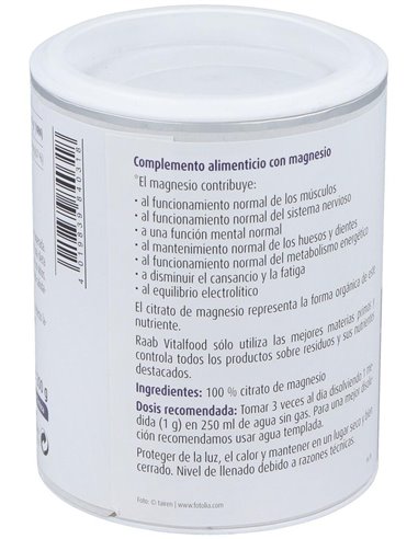 Citrato De Magnesio Polvo 200Gr. Sg Vegan de Raab Vitalfood