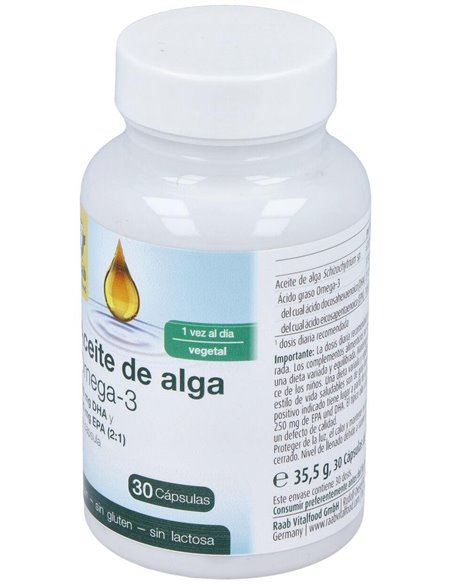 Aceite De Alga Omega 3 1183Mg 30Cap. Sg Vegan de Raab Vitalfood