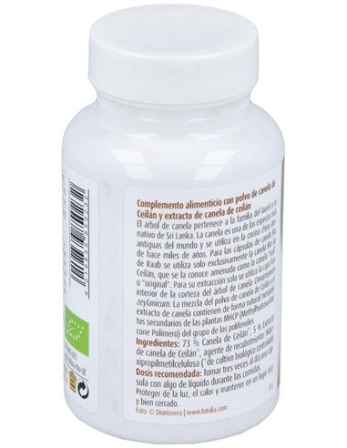 Canela Ceilán extracto, cápsulas 450mg, bote 90ud de Raab Vitalfood