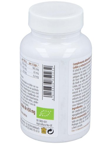 Canela Ceilán extracto, cápsulas 450mg, bote 90ud de Raab Vitalfood