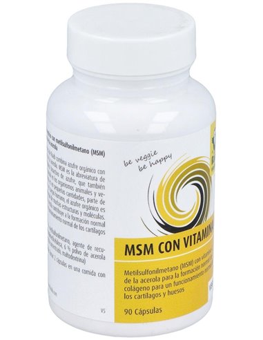 MSM con vitamina C cápsulas 630mg, bote 90ud de Raab Vitalfood