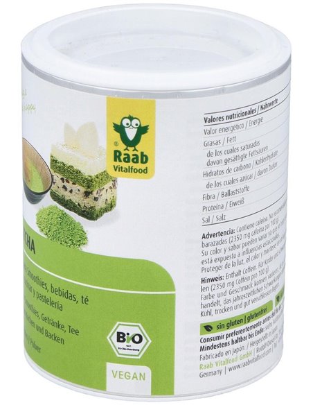 Matcha Te Verde Basic Polvo 100Gr. Bio Sg Vegan de Raab Vitalfood