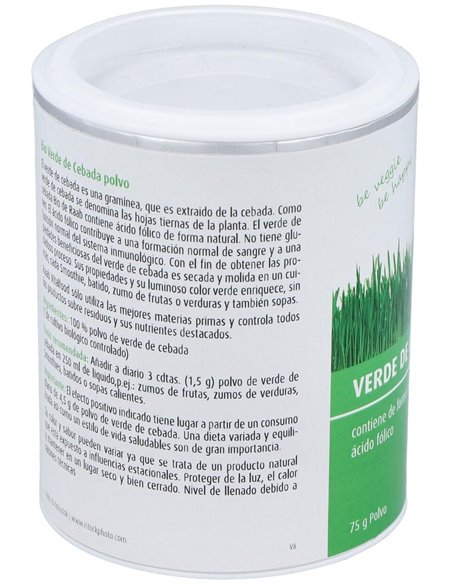 Verde de Cebada polvo, bote 75g RF de Raab Vitalfood