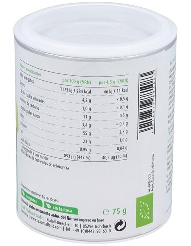 Verde de Cebada polvo, bote 75g RF de Raab Vitalfood