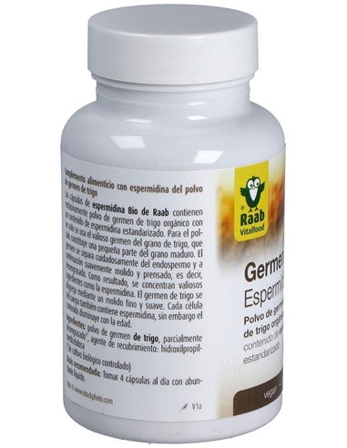Espermidina Germen De Trigo 600Mg 100Cap Bio Vegan de Raab Vitalfood