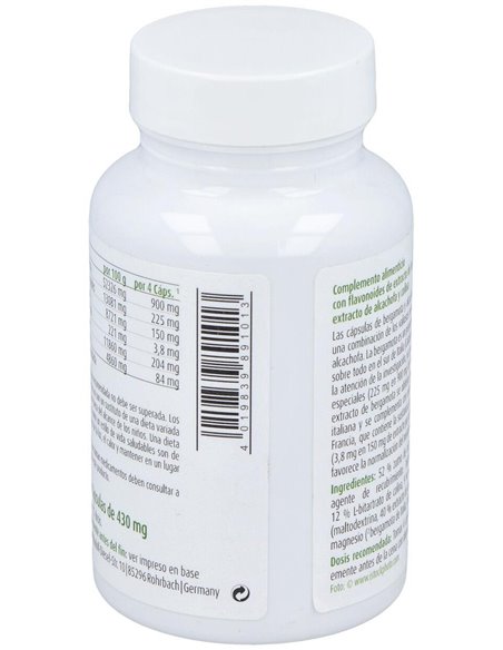 Bergamota y Alcachofa cápsulas 430mg, bote 100ud de Raab Vitalfood