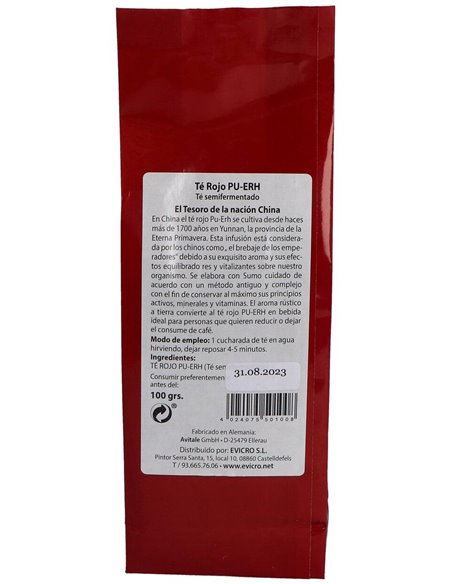 Té Pu-Erh En Bolsa 100 g  de Madal Bal