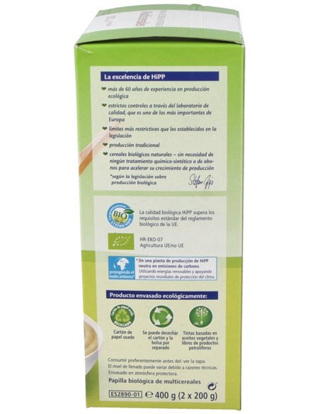 Papilla Multicereales 6Meses 400Gr. Bio S/A de Hipp