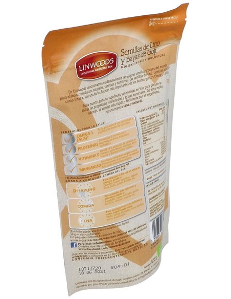 Semillas de Lino y Bayas de Goji Molidas Bio de Linwoods
