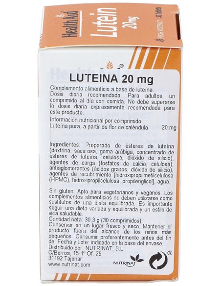 Luteina 20Mg. 30Comp. Health Aid de Health Aid