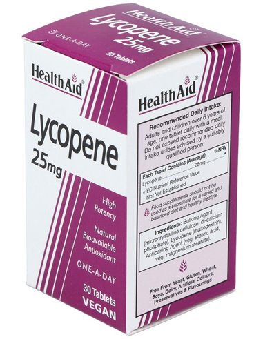 Licopeno 25Mg. 30Comp. Health Aid de Health Aid